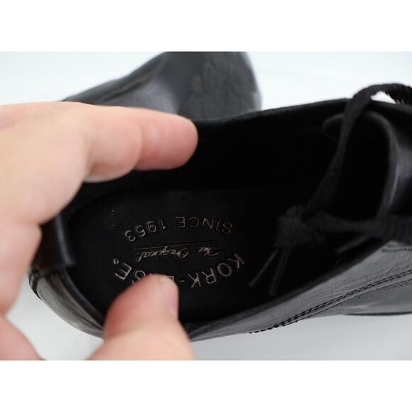 KORK-EASE Women's Rori Laceless Oxford Womens 8 M Black Leather Block Heel - Picture 12 of 12